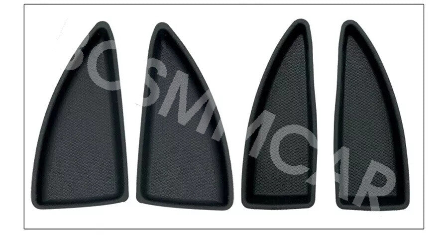 Fit For 2016-2018 for Chevy Malibu Interior Front Rear Door-Bezel Cap 4pcs Black