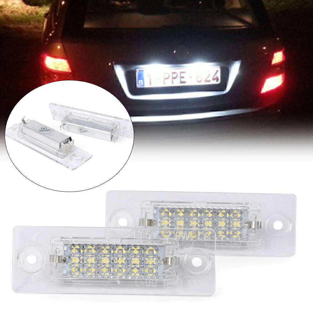 LED License Plate Light Lamps for VW for Golf 5 Plus 2005-09 Caddy III 2004-10 Pair