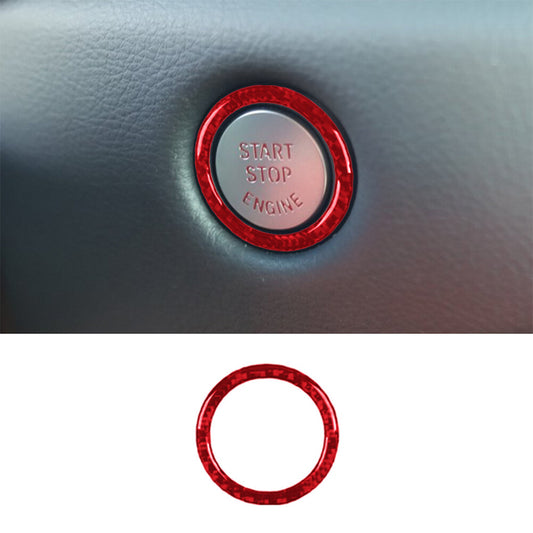 Red Carbon Fiber Ignition Switch Frame Trim for Toyota Supra A90 2019-2022