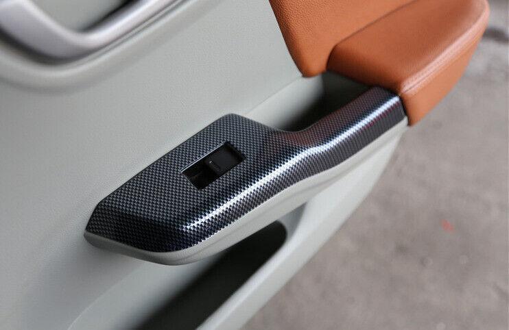 Carbon Fiber Window Lift Panel Switch Cover Trim for Honda Gen for Civic 2012-2015