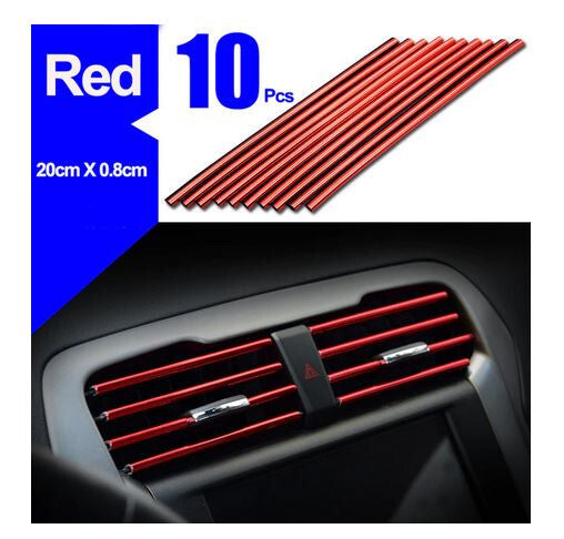 Car air conditioning socket decorative molding trim red for seat for smart
