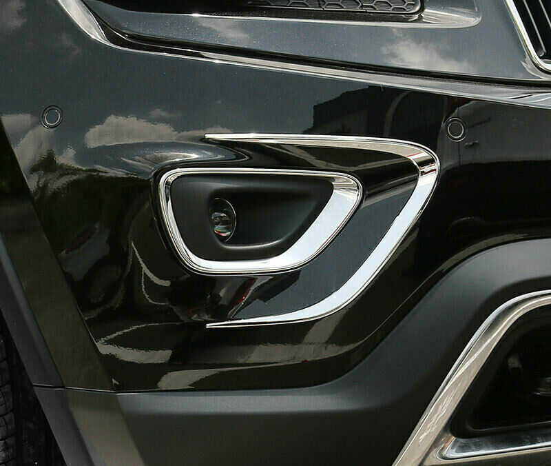 for Jeep Grand Cherokee 2014-2016 Front Fog Lamp Eyelid Eyebrow Strip Cover Trim