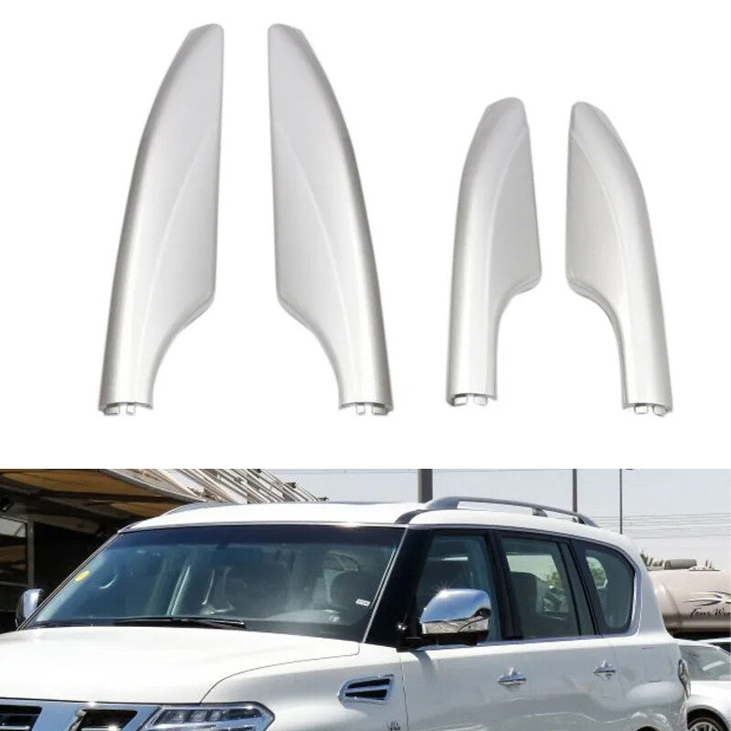 Set Silver Roof Rack Luggage Rack cover for Nissan Patrol Y62 2010-2017