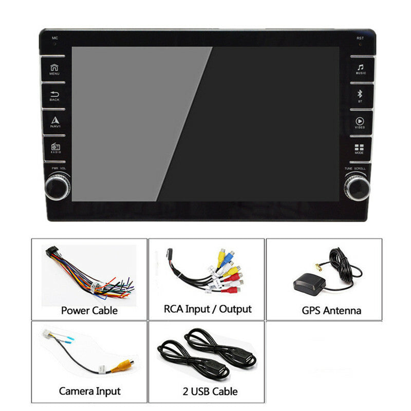 1Din Car Adjustable Radio 9 GPS Android GPS Nav Multimedia Player Button Knob