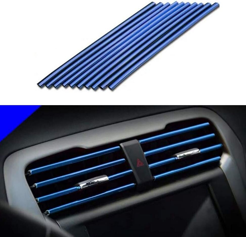 Car air conditioning socket decorative molding trim blue for seat for smart