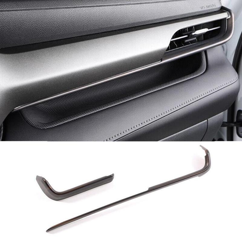 Wood Grain Center Console Dashboard Strip 2pcs for Toyota Highlander 2020-2023