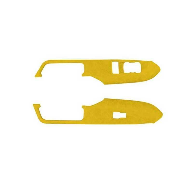 for Ford for Mustang 2015-2022 Dark Yellow Suede Window Lock Lift Panel Trim Frame