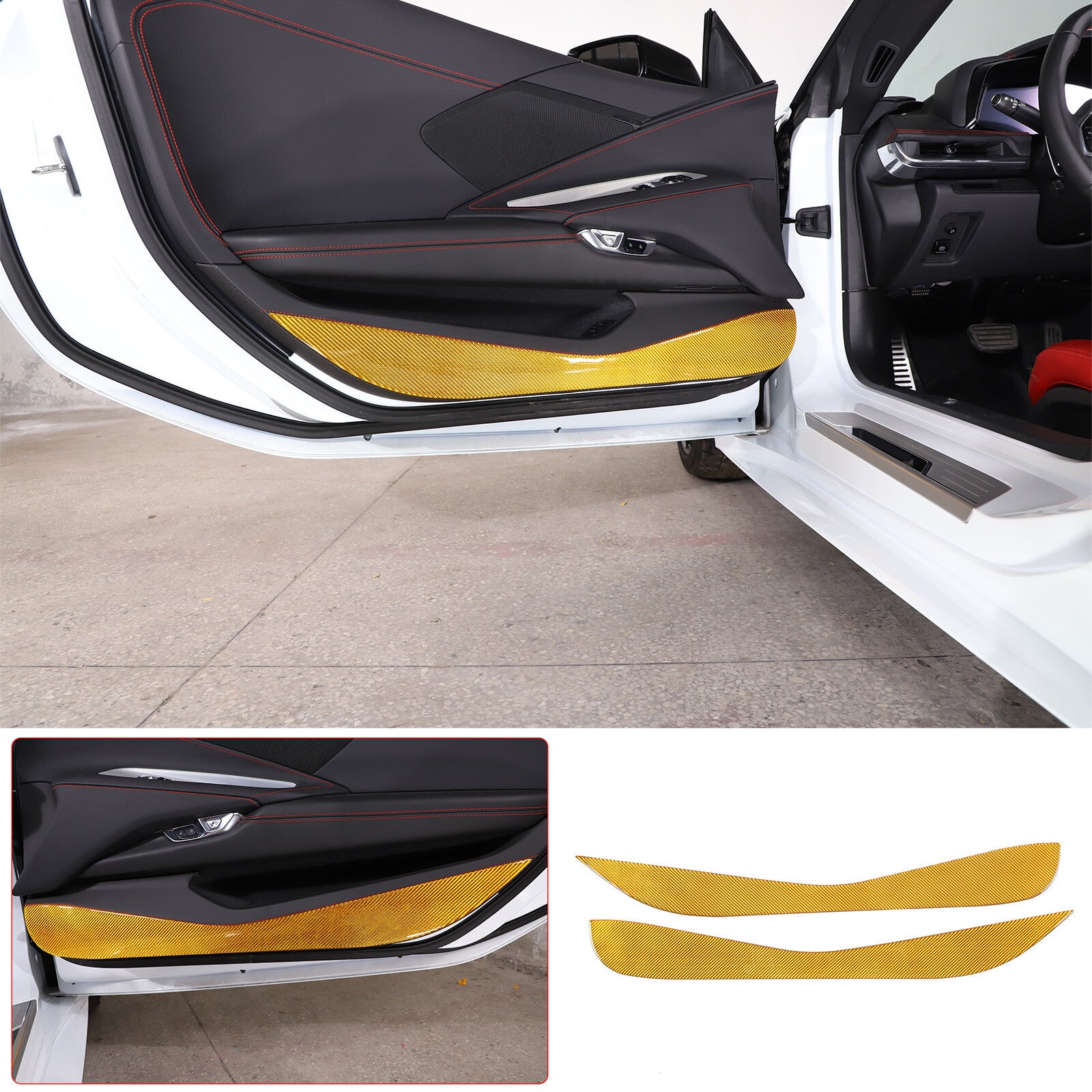 Genuine carbon fiber gear cutter cover trim for Land Rover for Range Rover Sport 2014 - 2017