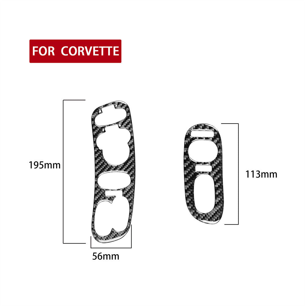 Carbon Fiber Window Lift Switch Control Trim for Chevrolet for Corvette C5 1998-2004