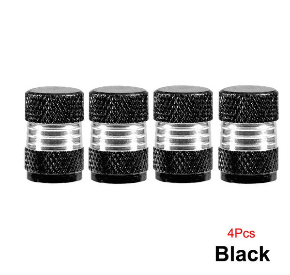 4-Piece Car Tire Valve Cover Stem Air Dust Cover Premium Metal Red and White for Jeep for Mini