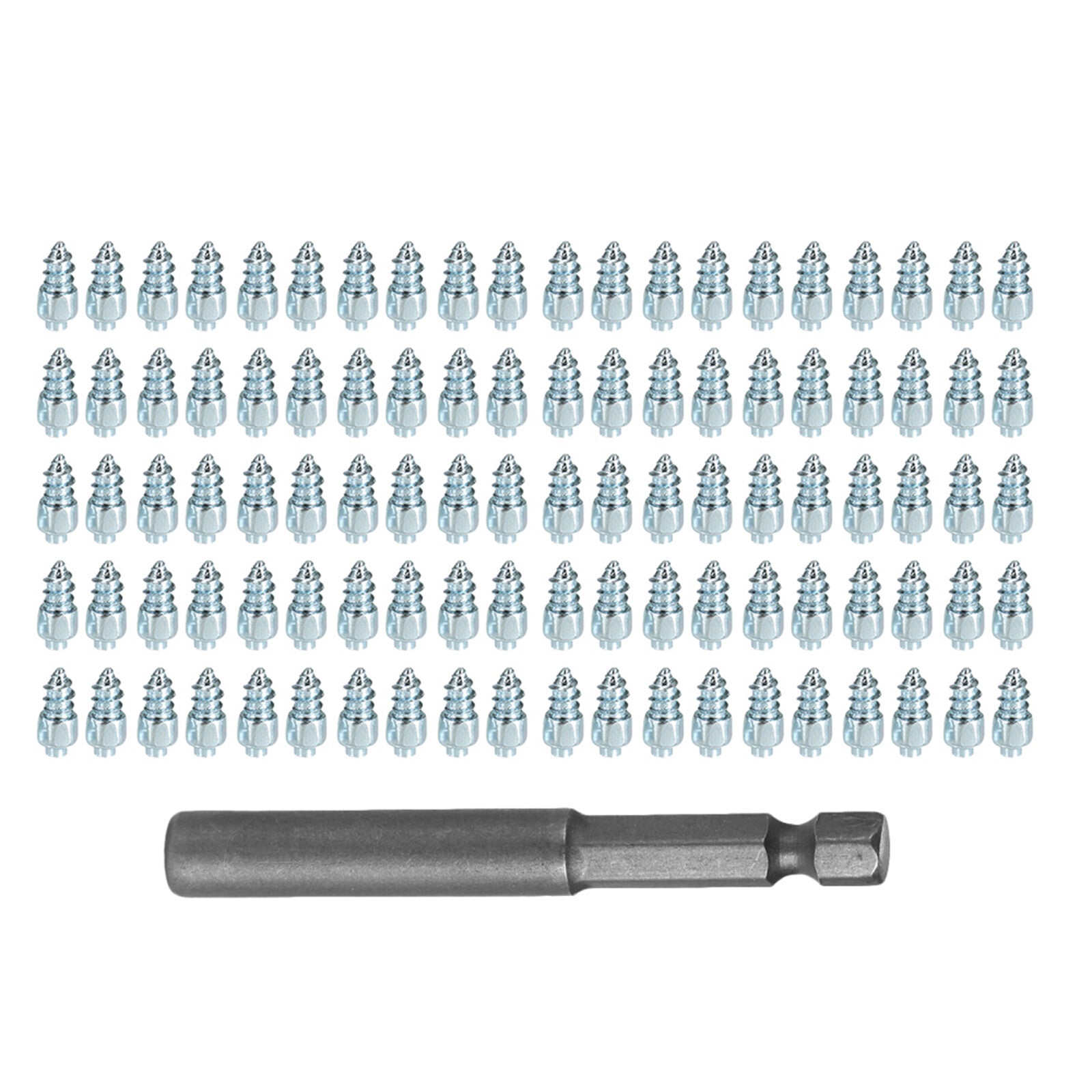 100-piece pack of 9mm car tire studs, anti-skid studs, steel screws for snow and ice roads, winter use G3U2