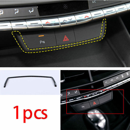 For 2020-24 for Cadillac CT4 Carbon Fiber Steel Emergency Light Switch Cover Trim 1X