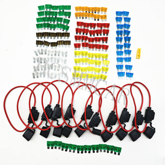Car Fuse Holder Blade Fuse for Mini Medium Small Waterproof 120PC Auto Accessories