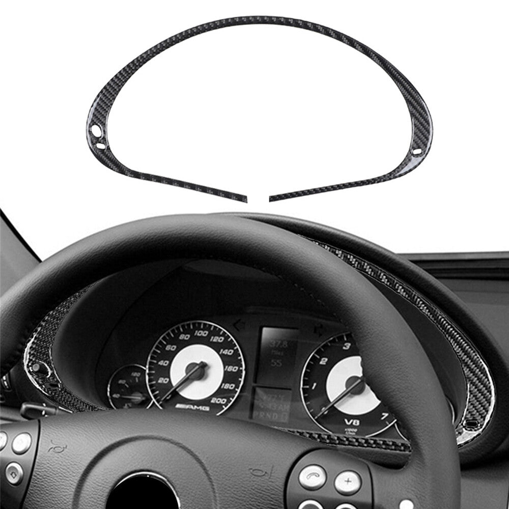 Carbon Fiber Inner Dashboard Speedmeter Panel Trim for Benz C Class W203 2005-07