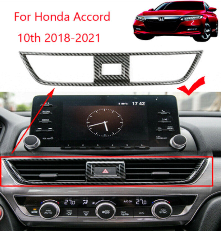 2018-2021 ABS Carbon Fiber Middle Air Outlet Console Trim for Honda Accord 10th
