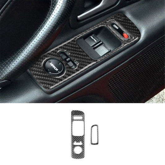 Window Button Switch Frame Trim Cover Carbon Fiber for Honda S2000 2000-2009