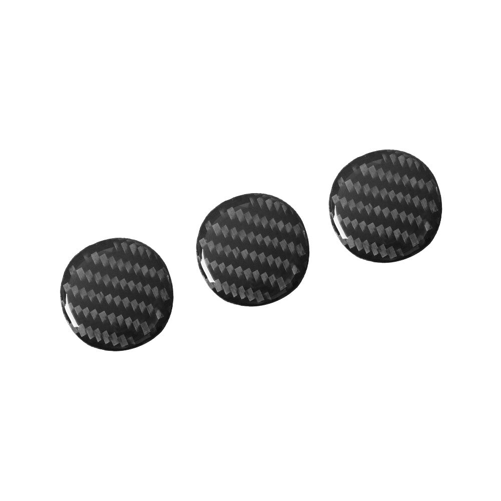 3X Carbon Fiber Radio Button Cover Trim for Land Rover Discovery Sport 2015-2019