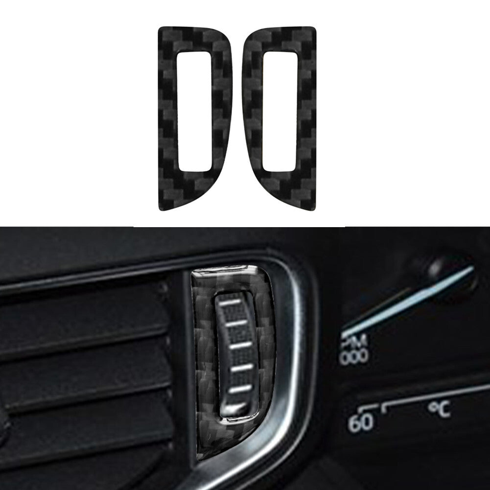 2Pcs Carbon Fiber Air Vent Adjust Button Cover Trim for Ford Explorer 2020-2023