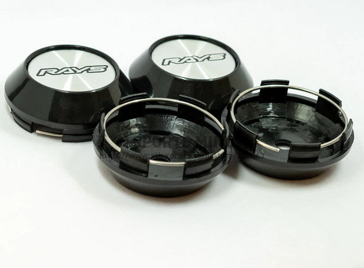4x68mm ray wheel center hubcap rim cap badge silver black TE37