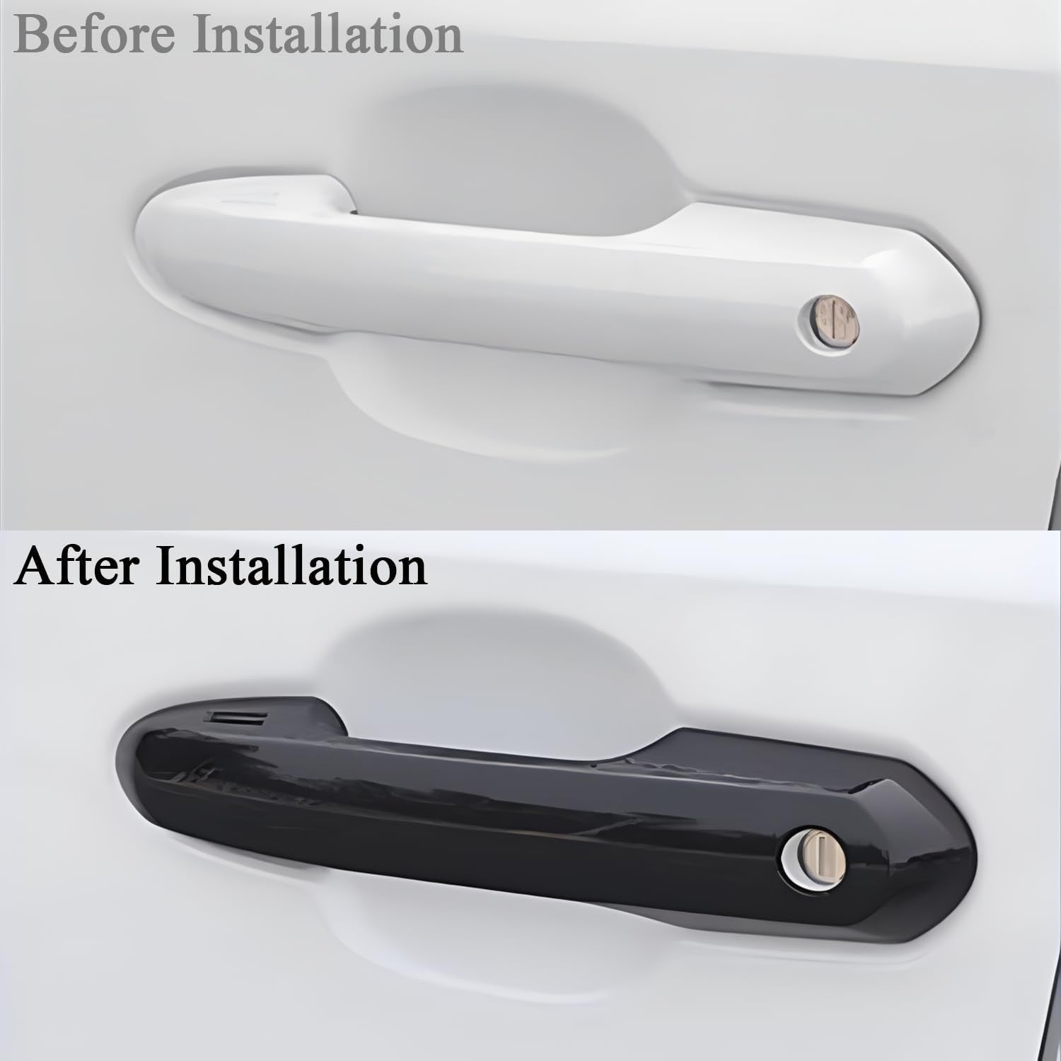 4xFor 2020+ for Toyota Highlander Self-adhesive Car Door Handle Cover Trim for Smart Key