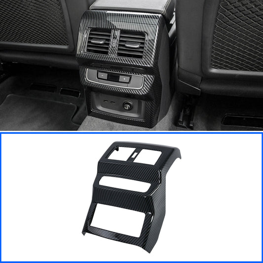 For 2018-2022 for Audi Q5 SQ5 Rear Armrest Box Air Vent Cover Frame Carbon Fiber New
