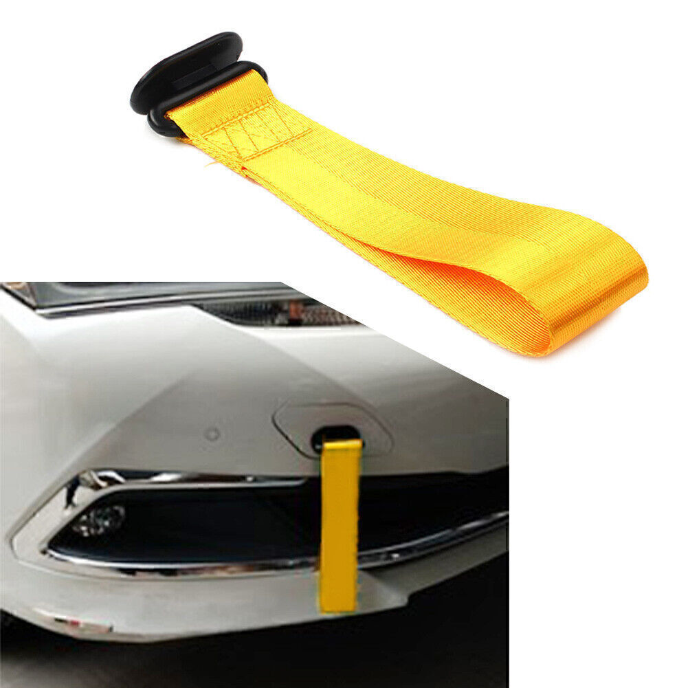 Car Trailer Tow Towing Strap Belt Rope Rally Hook Universal Rear/Front Bumper