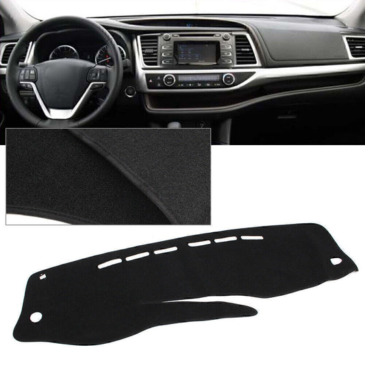 Black Dash Mat Dashboard Cover Dashmat for Toyota Highlander 2014-2018 2015 2016