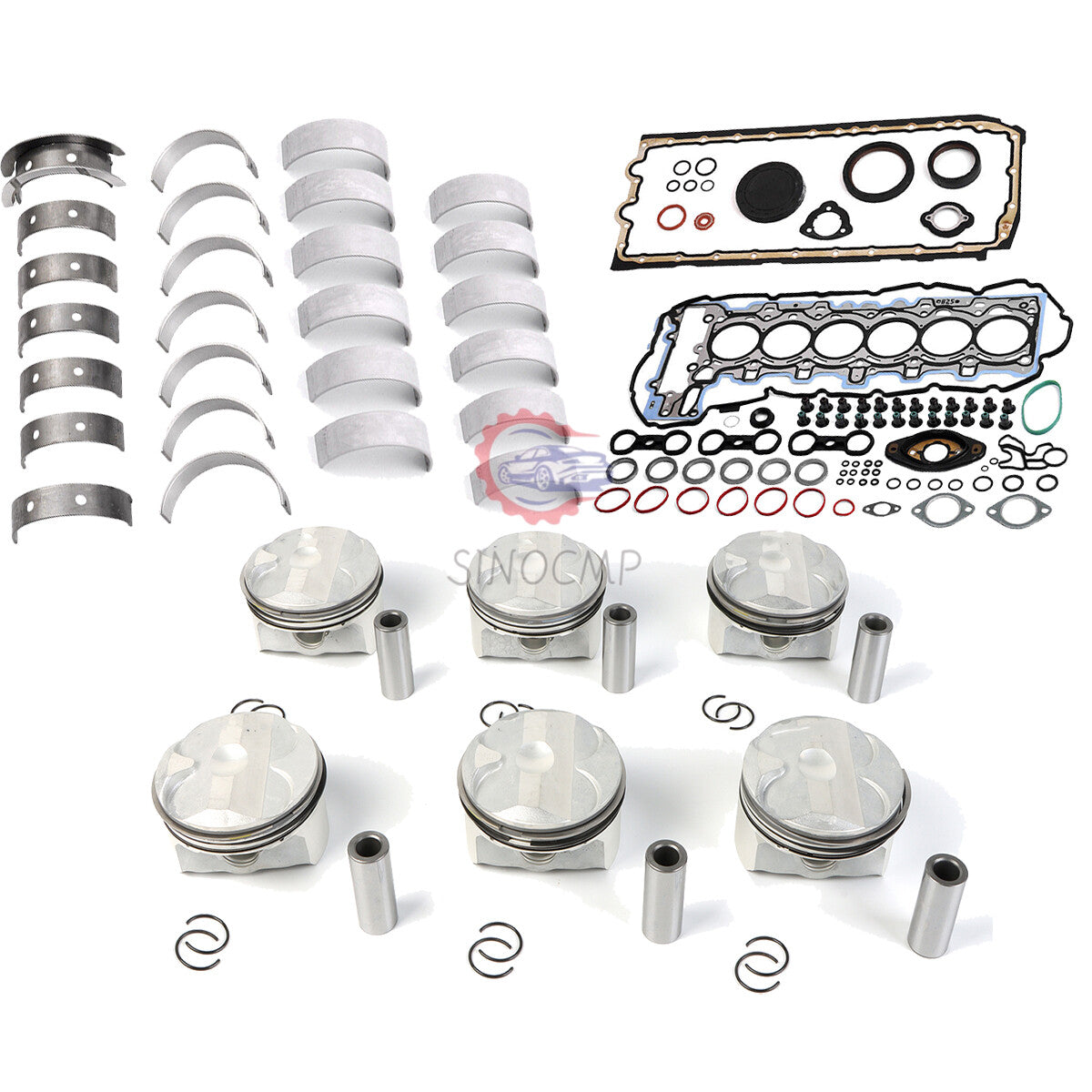 N52 2.5L Engine Rebuild Overhaul Kit Connecting Con Rod Bearings for BMW 323i