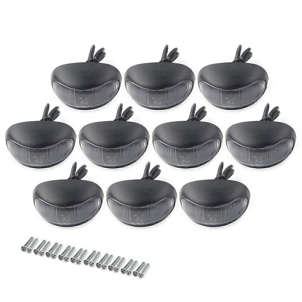 10-Pack LED Side Marker Trailer Lights for Trucks, Trailers, Caravans, and Boats