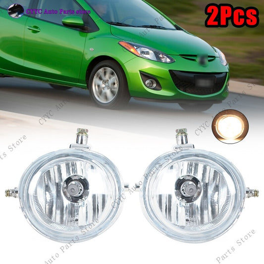 Pair front bumper Fog Light Lamps w/ Halogen Bulbs for Mazda 2 3 6 CX5 CX7