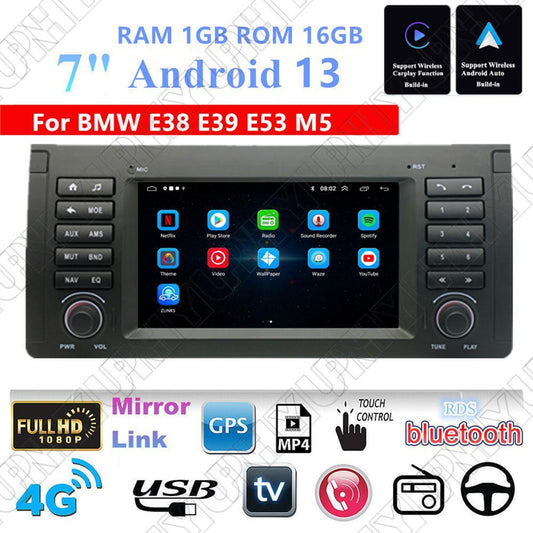 7 for BMW E38 E39 E53 M5 for X5 Carplay Stereo Radio GPS Nav Head Unit Wifi Player