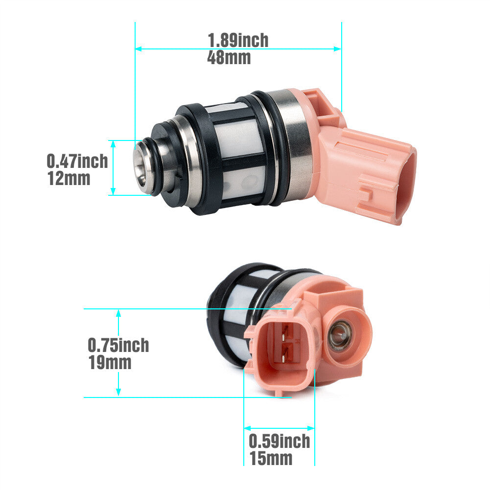Set 6 Fuel Injectors 166001800 for Nissan Xterra Frontier for INFINITI QX4 1996-2004