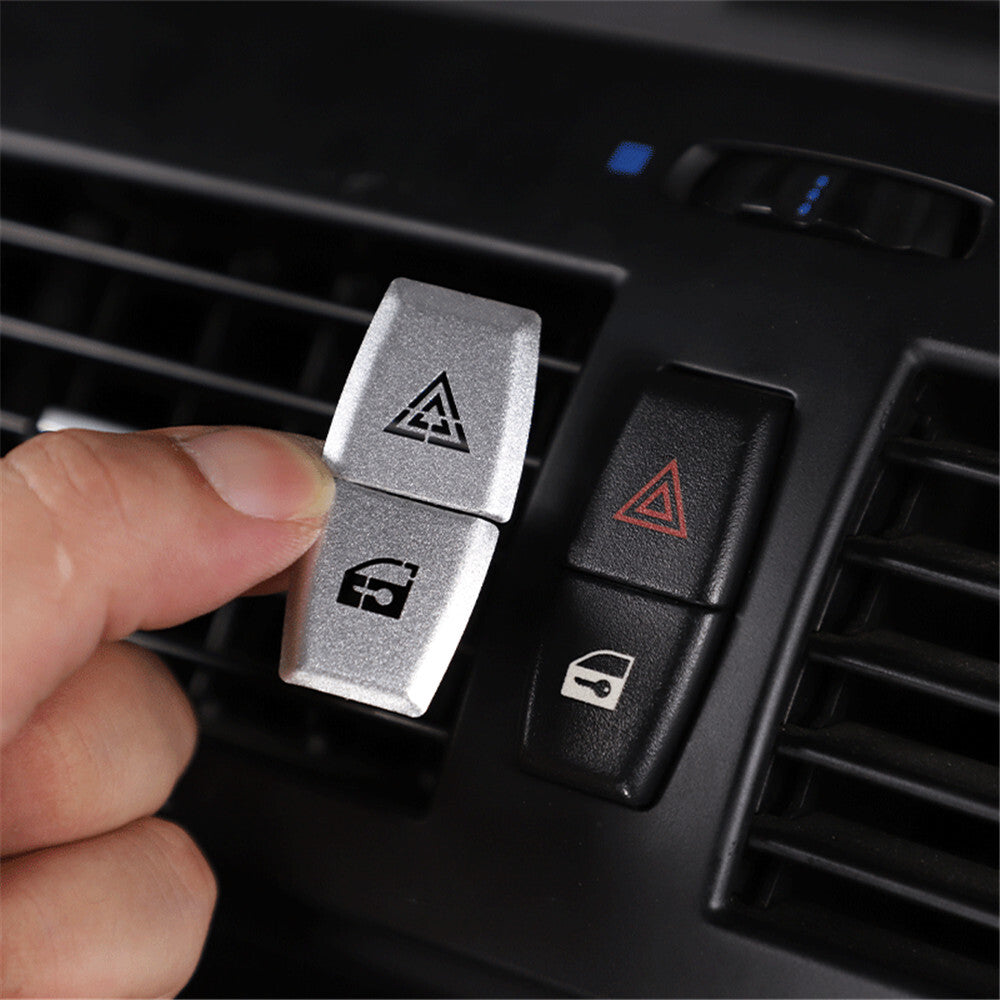 Alloy Control Warning Light Switch Locking Button Cover for BMW X3 E83 2006-2010