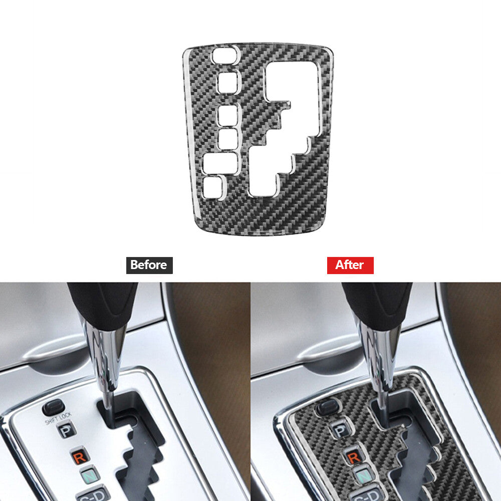 Carbon Fiber Gear Shift Panel Decorative Cover Trim for Toyota for Corolla 2006-2012