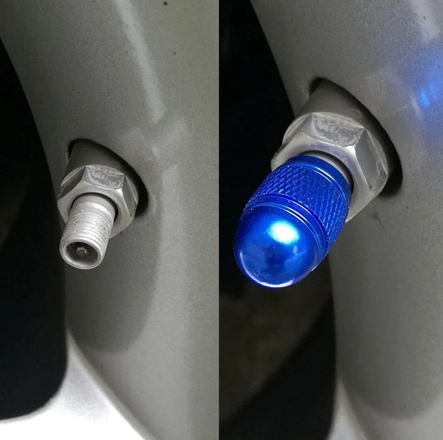 4-piece car tire valve cover rod air dust cover, dustproof and rustproof, silver, suitable for Subaru .