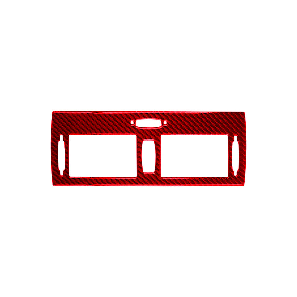 Red Carbon Fiber Center Console Vent Outlet Trim for BMW X3 2004-2010