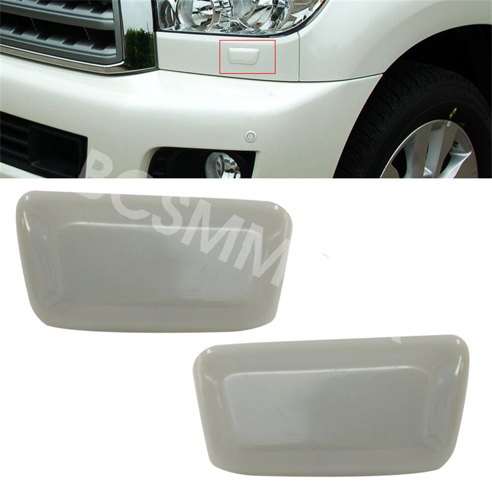 Front Bumper Headlight Washer Cover Nozzle Cap Fit for Toyota Sequoia 2008-2020