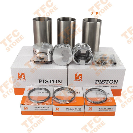 3LB1 Piston Kit  Rings With Cylinder Liner STD for ISUZU Engine 3 Cylinders