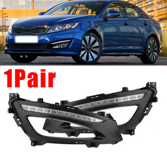 1Pair for Kia Optima K5 2011-2013 DRL LED Fog Lamp Daytime Running Driving