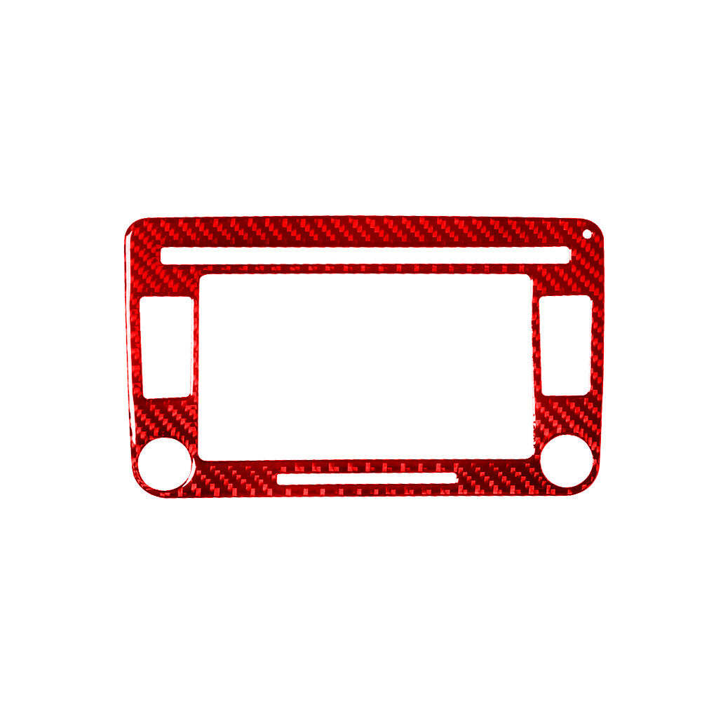 Red Carbon Fiber Radio With Navigation Trim for Volkswagen for Tiguan 2013-2017 A