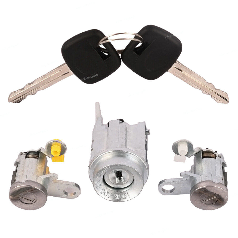 Door Lock Key Ignition Lock Cylinder Set for 1999 2000 2001-2003 for Toyota Tacoma