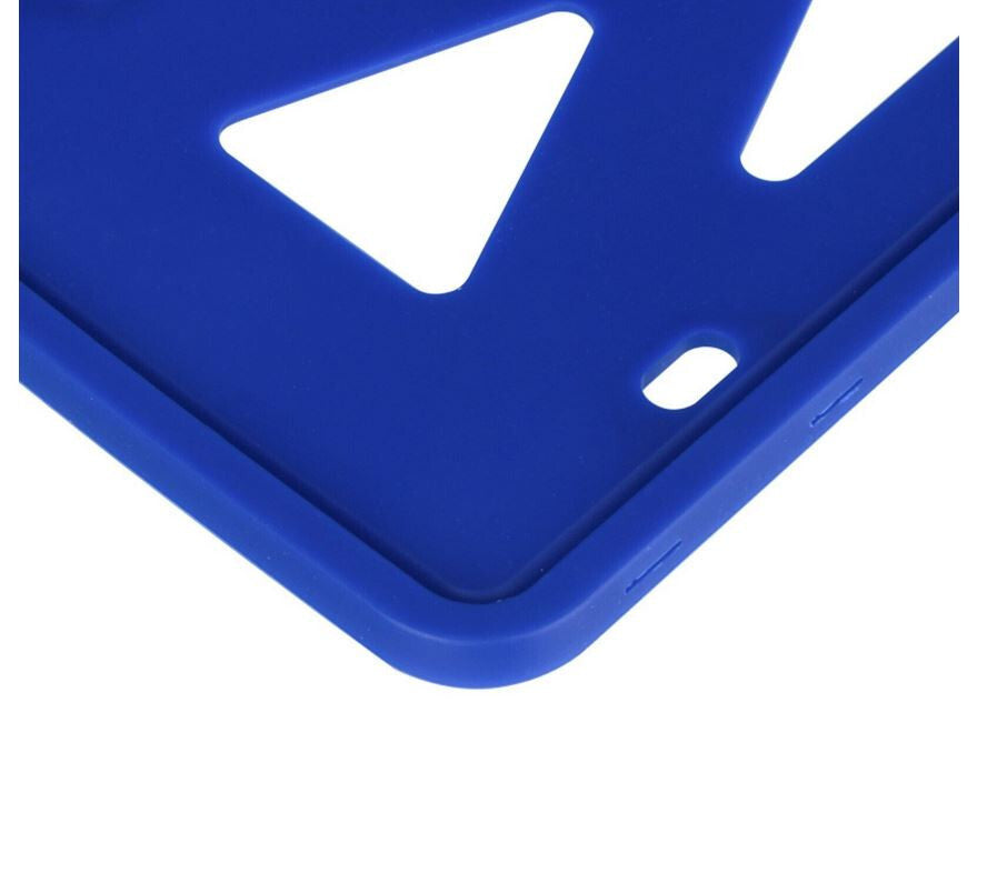 Blue silicone license plate frame cover cap rear boot for Mercedes-Benz