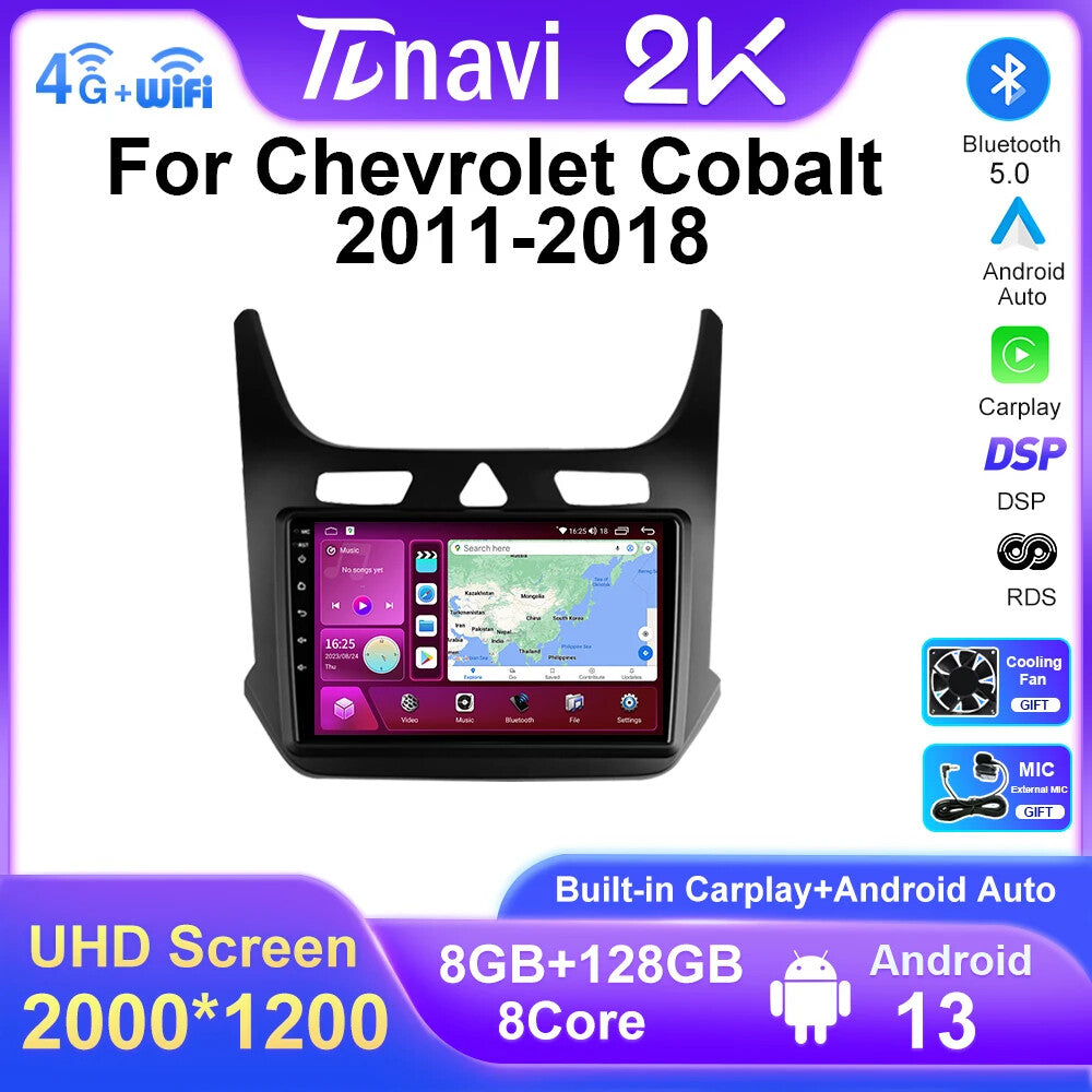 for Chevrolet Cobalt 2 2011-2018 Stereo CarPlay Head Unit Car Radio GPS Player