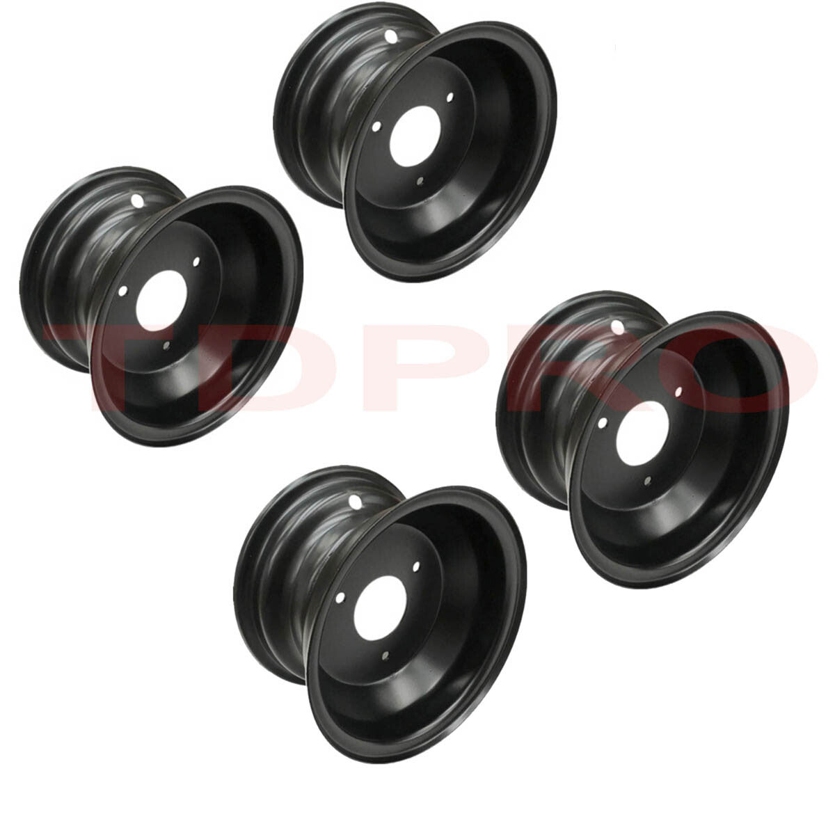 4-piece set of 7-inch all-terrain wheel rims with 3 bolts suitable for Taodao all-terrain vehicles 4x4 110cc 125cc 16x8-7 tires.