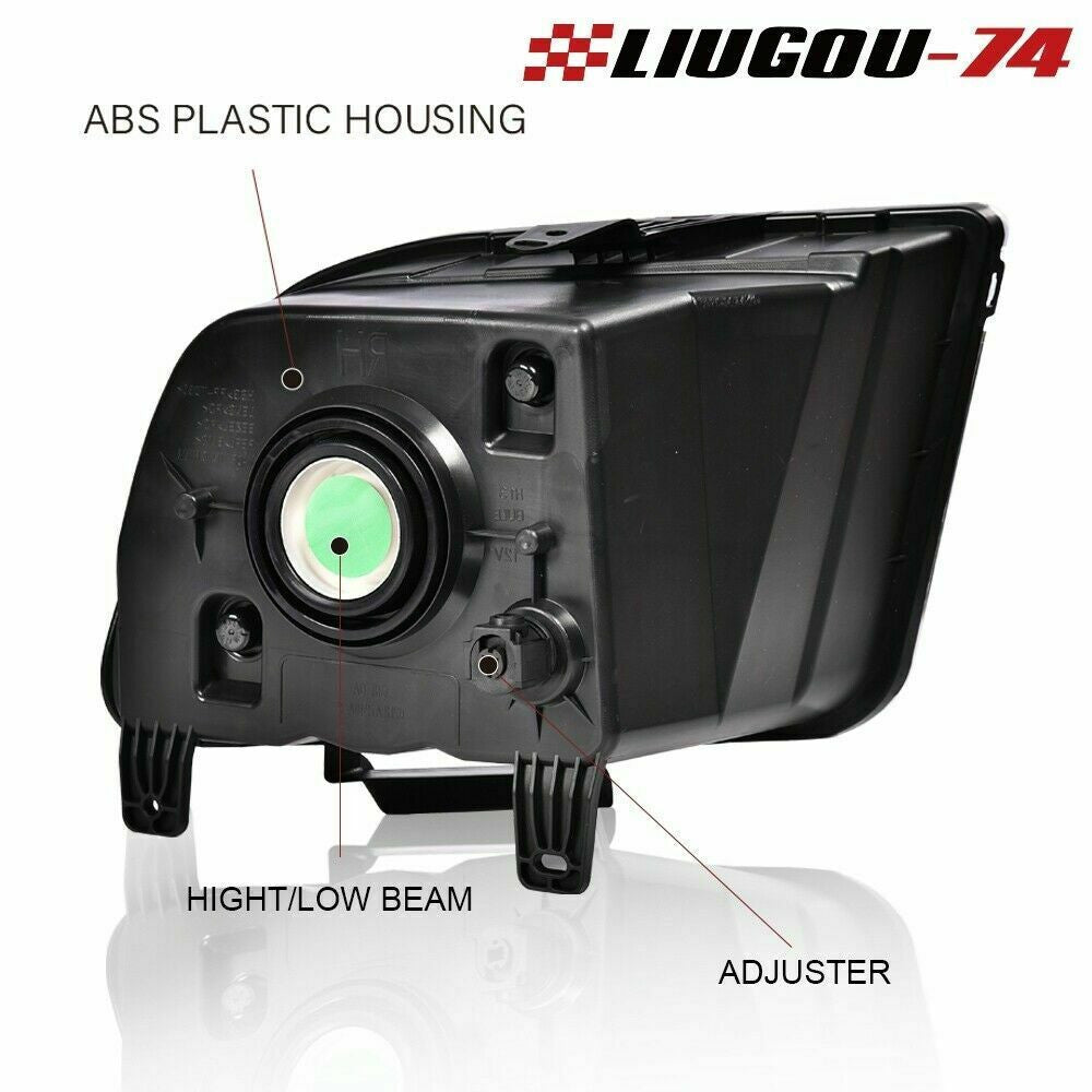 Suitable for 05-09 for Ford for Mustang left and right transparent/chrome headlight replacement pairs.