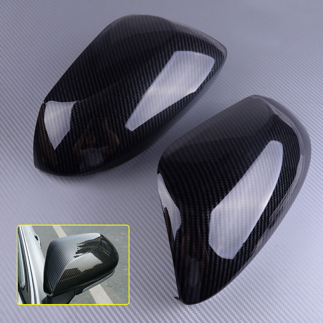 Carbon Fiber Side Mirror Cover Cap Fit for Toyota for Corolla SE LE Sedan 2019-2021