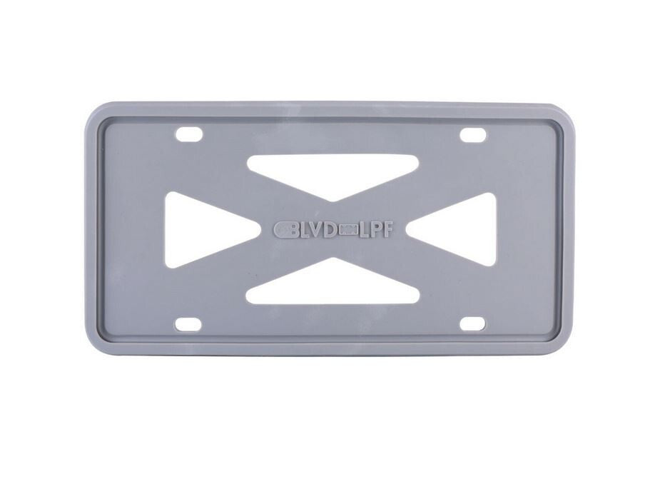 1 piece of gray silicone car license plate frame cover for rear trunk suitable for Saab for Smart