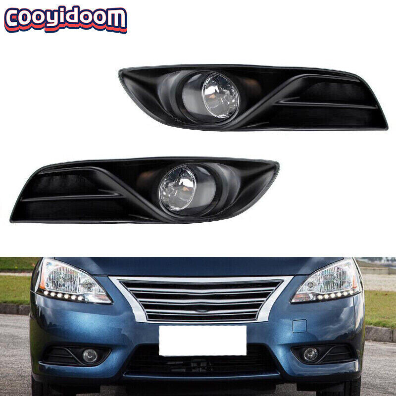 Suitable for 2013-2015 for Nissan Sentra Syphy pair fog light covers with bumper guards.