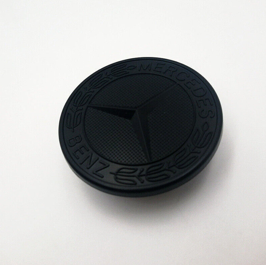 AMG Emblem Matte Black for Mercedes 57mm Hood Laurel Wreath Badge NEW