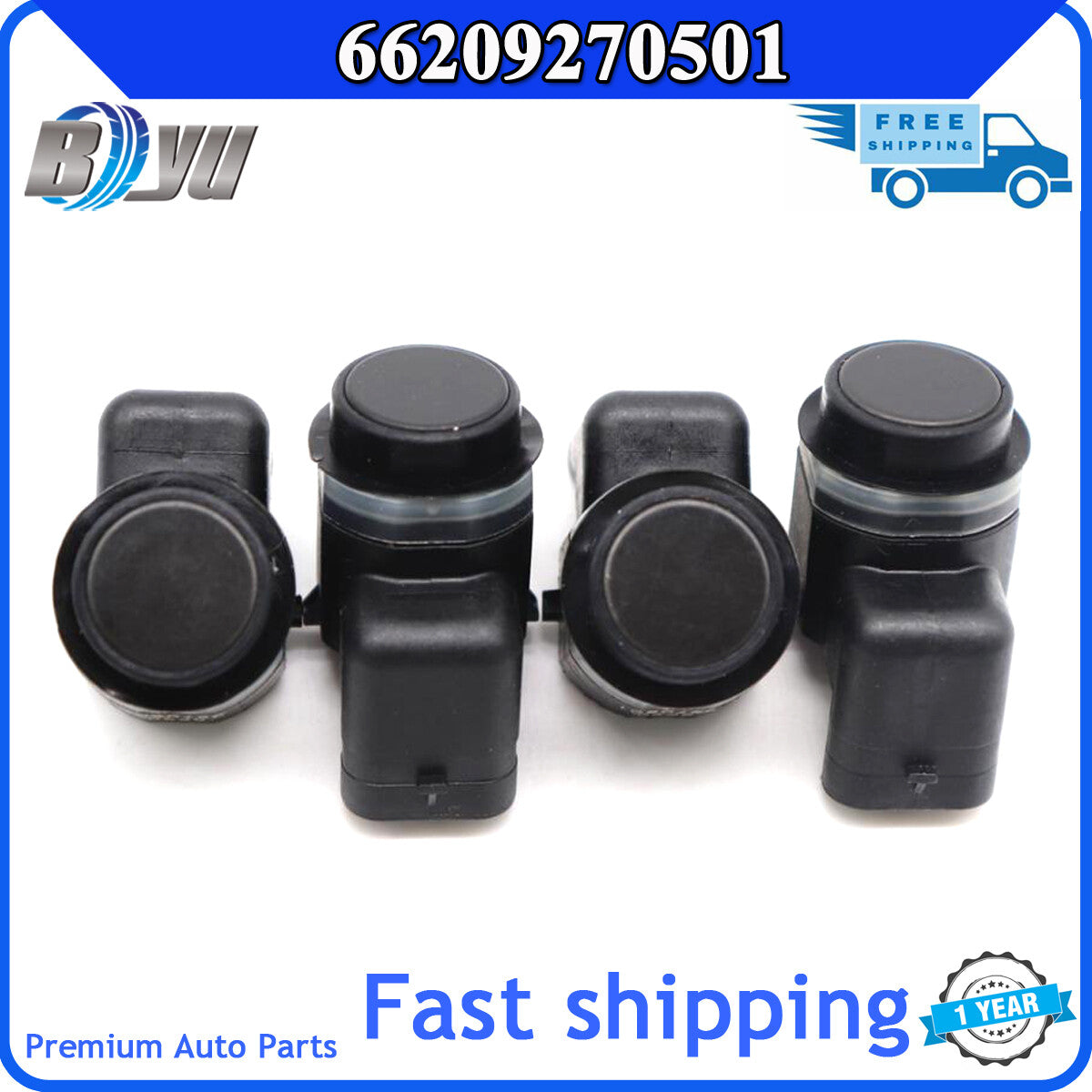 Suitable for BMW X3, E83, X5, E70, X6, E71. new 66209127801 4x PDC parking backup sensor.